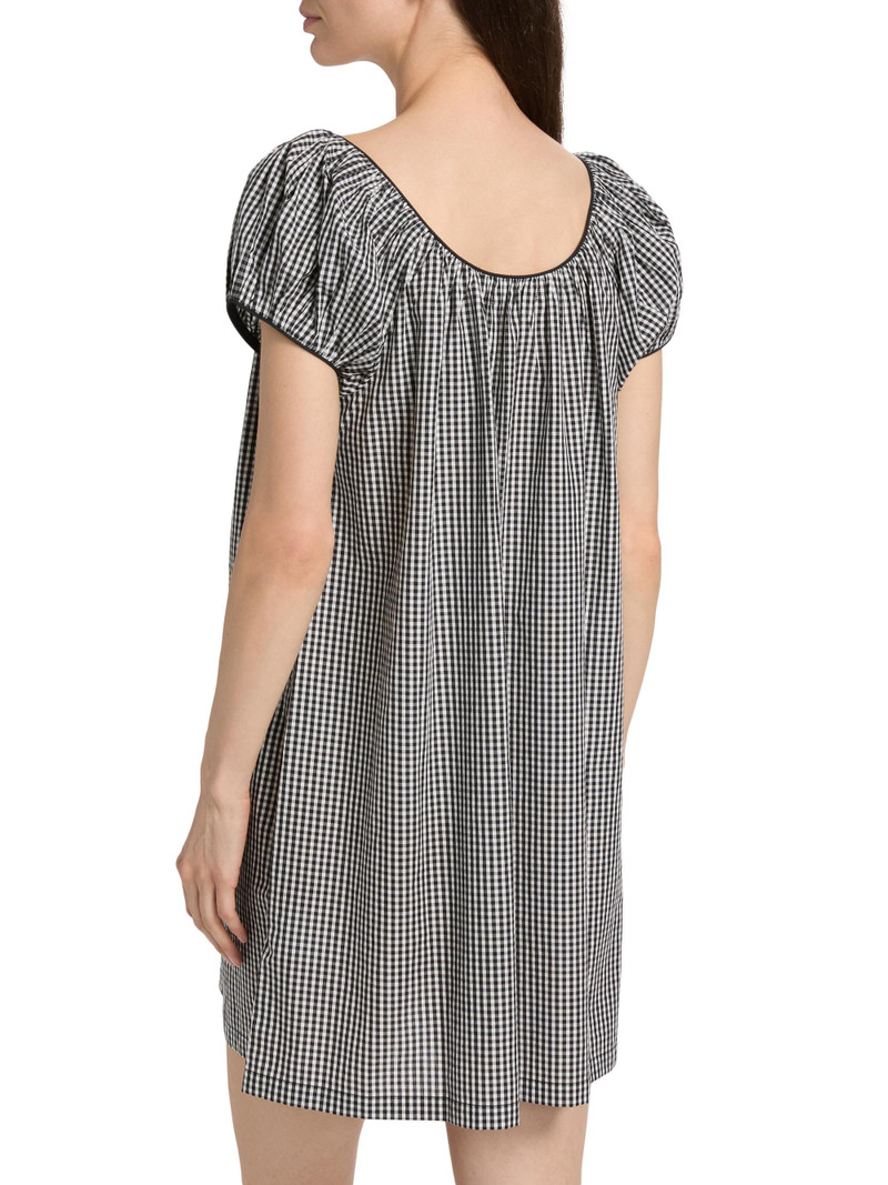 Women's Julia Cotton Minidress - Noir La Maddalena Gingham 5