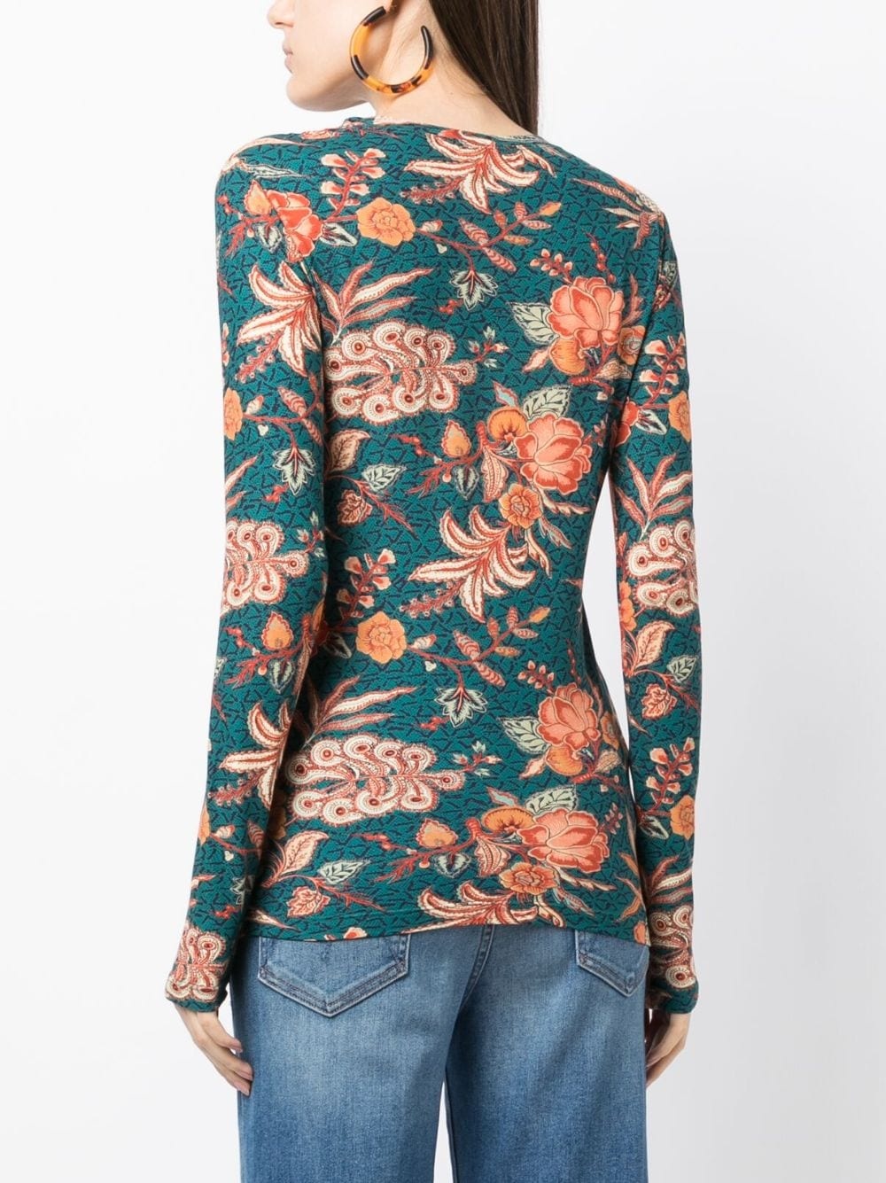 Eve floral-print long-sleeves top - 4