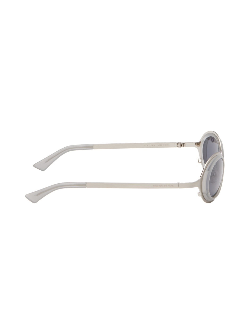 SSENSE Exclusive Silver 'The Goggle' Sunglasses - 2