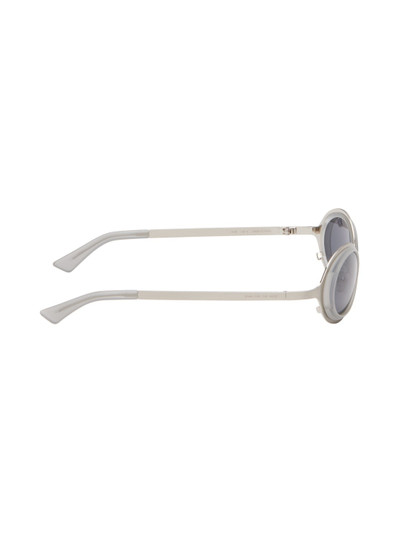 Song for the Mute SSENSE Exclusive Silver 'The Goggle' Sunglasses outlook