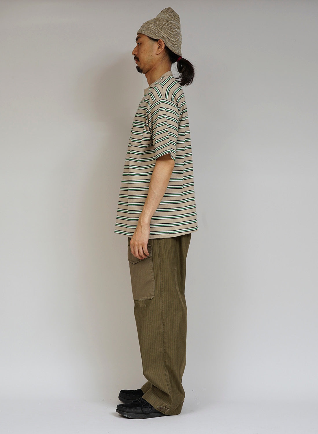 トップス LONG SHIRT 48 Nigel Cabourn Nigel Cabourn 24ss/LINEN TWILL/Long sleeve shirt/48/Linen