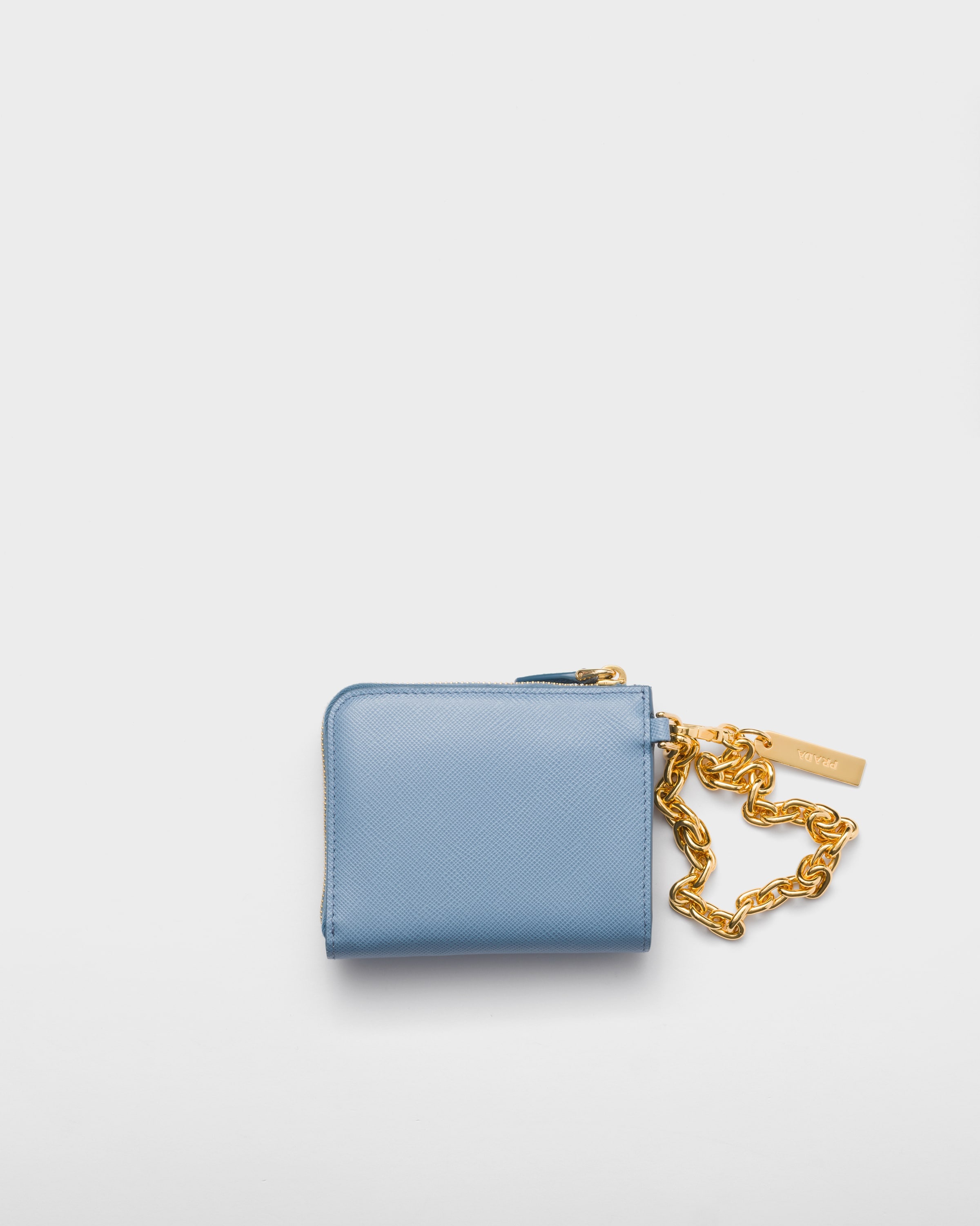 Small Saffiano leather zipper wallet - 3