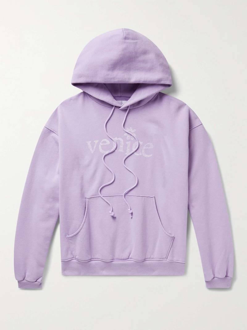 Venice Printed Cotton-Blend Jersey Hoodie 1