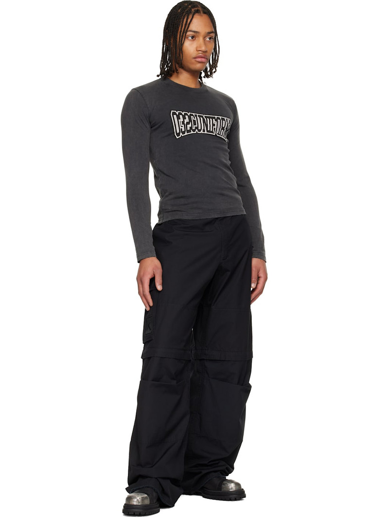 032c Black "Double-Edged Sword" Cargo Pants outlook