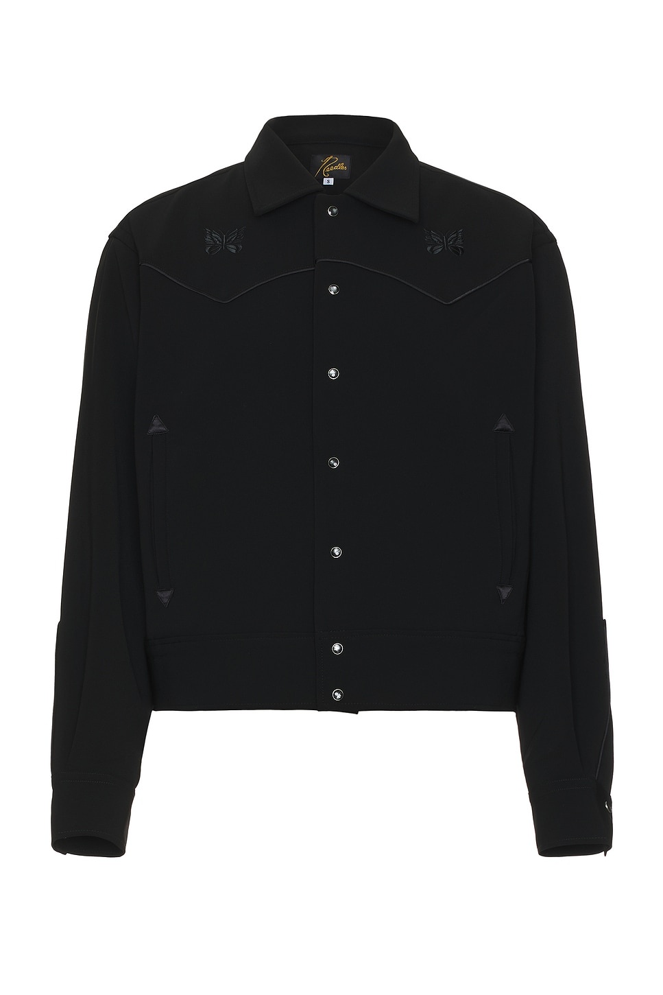 Piping Cowboy Jacket Double Cloth In Black - 1