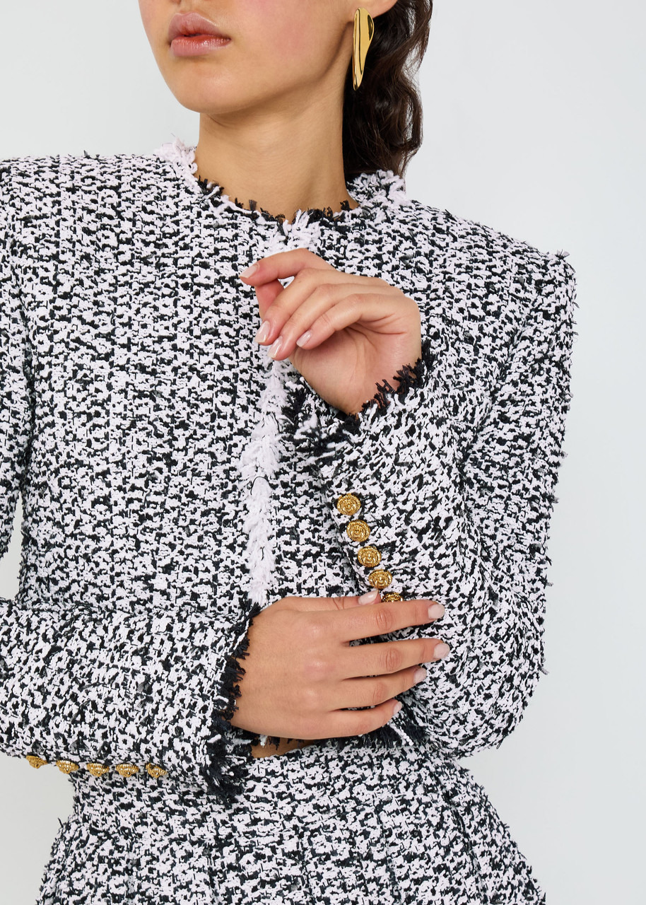 Balmain Fringed Tweed Jacket - 5