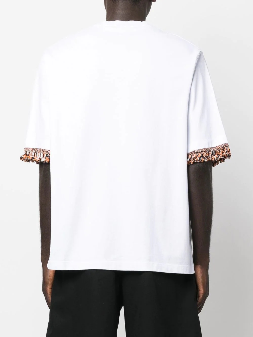 fringed-trim T-shirt - 4