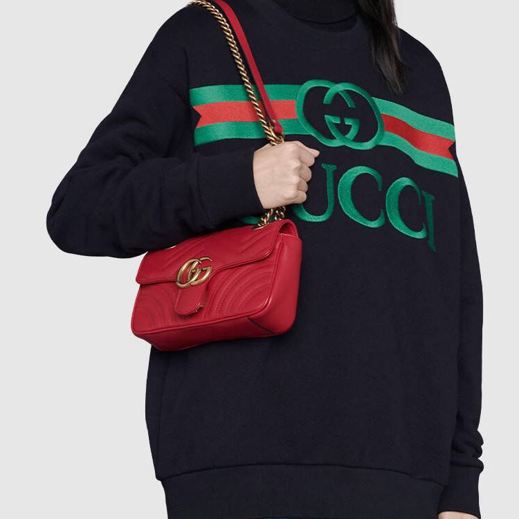 (WMNS) Gucci GG Marmont Mini Shoulder Bag Red 446744-DTDIT-6433 - 10