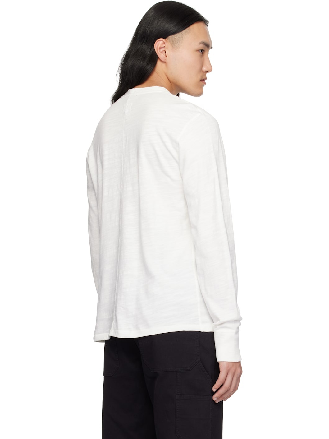 White Classic Flame Henley - 4