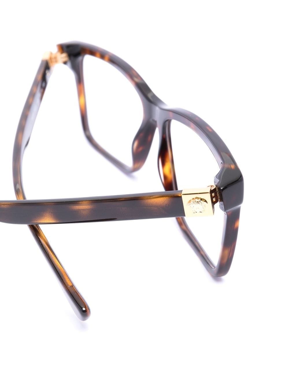 tortoiseshell-effect square-frame glasses - 3