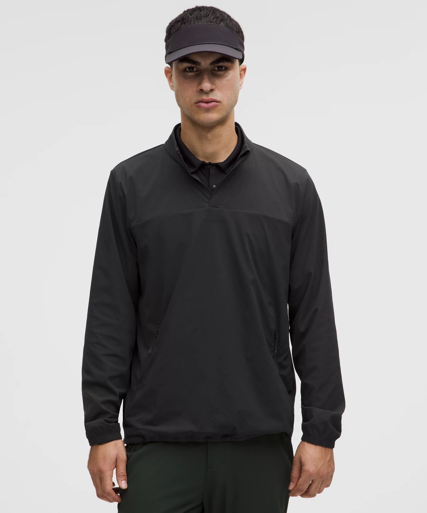 Windproof Golf Pullover Quarter-Zip Jacket - 1