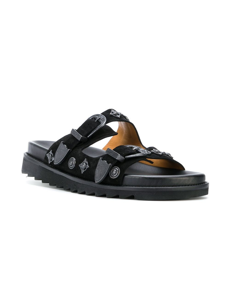 TOGA VIRILIS buckle detail sandals outlook