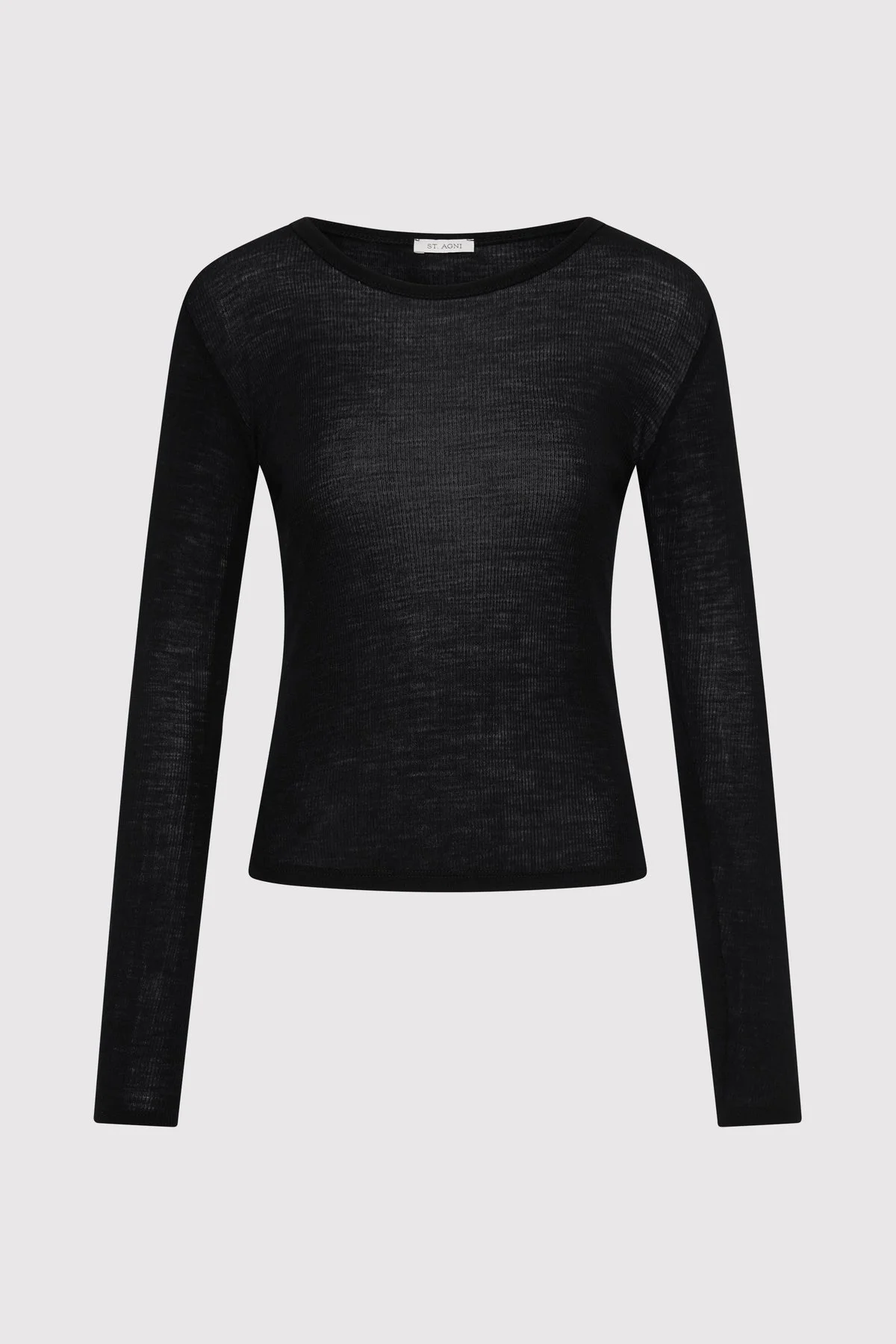 Baby Wool Long Sleeve Top - Black - 1