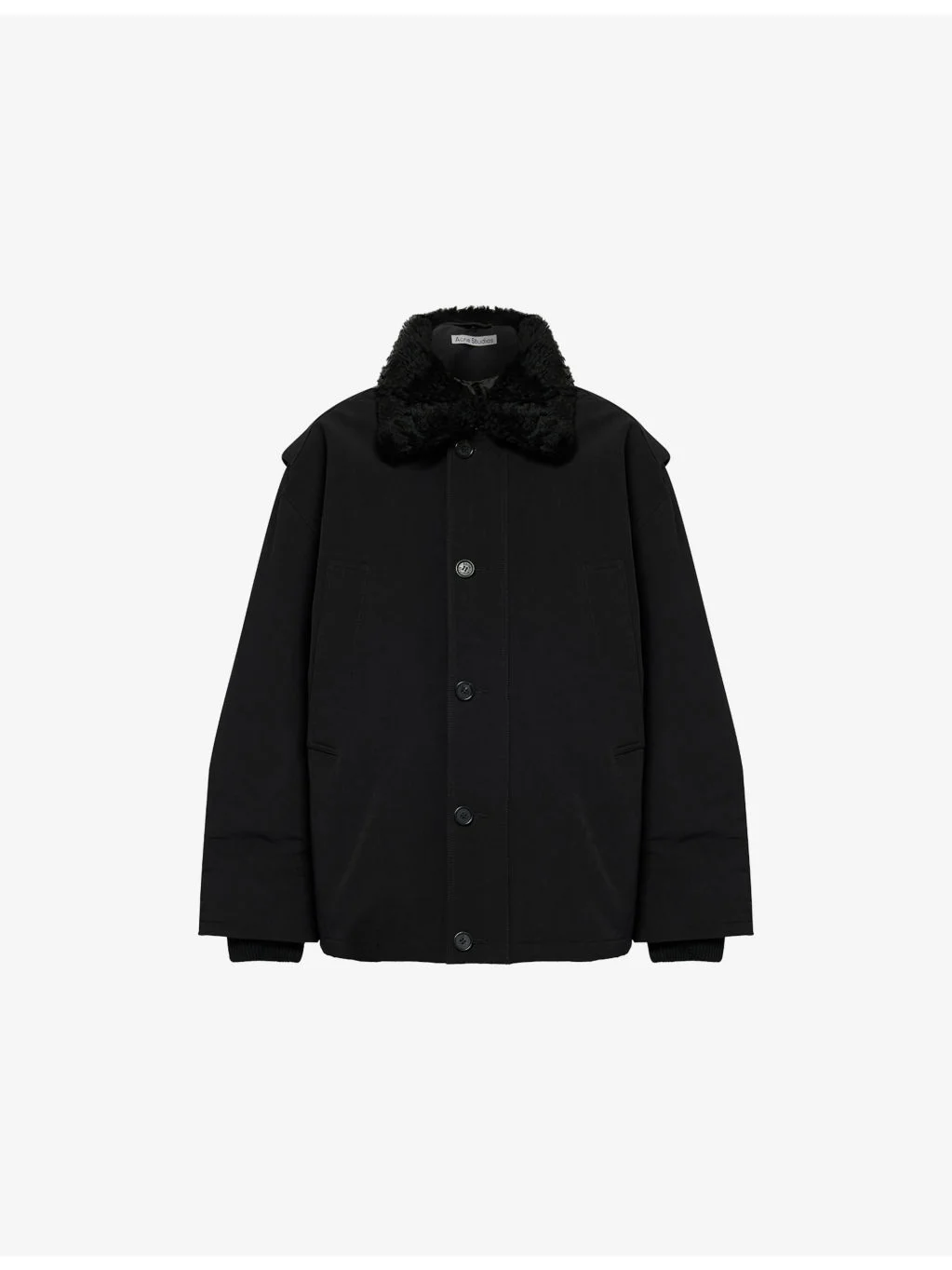 Omanti Chamois Shearling-Collar Nylon Jacket - 1