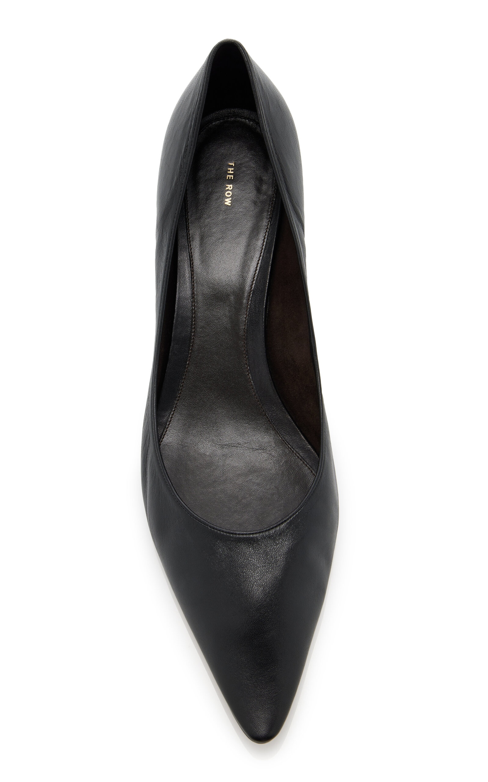 The Row Liisa Leather Kitten Heel Pumps black | REVERSIBLE