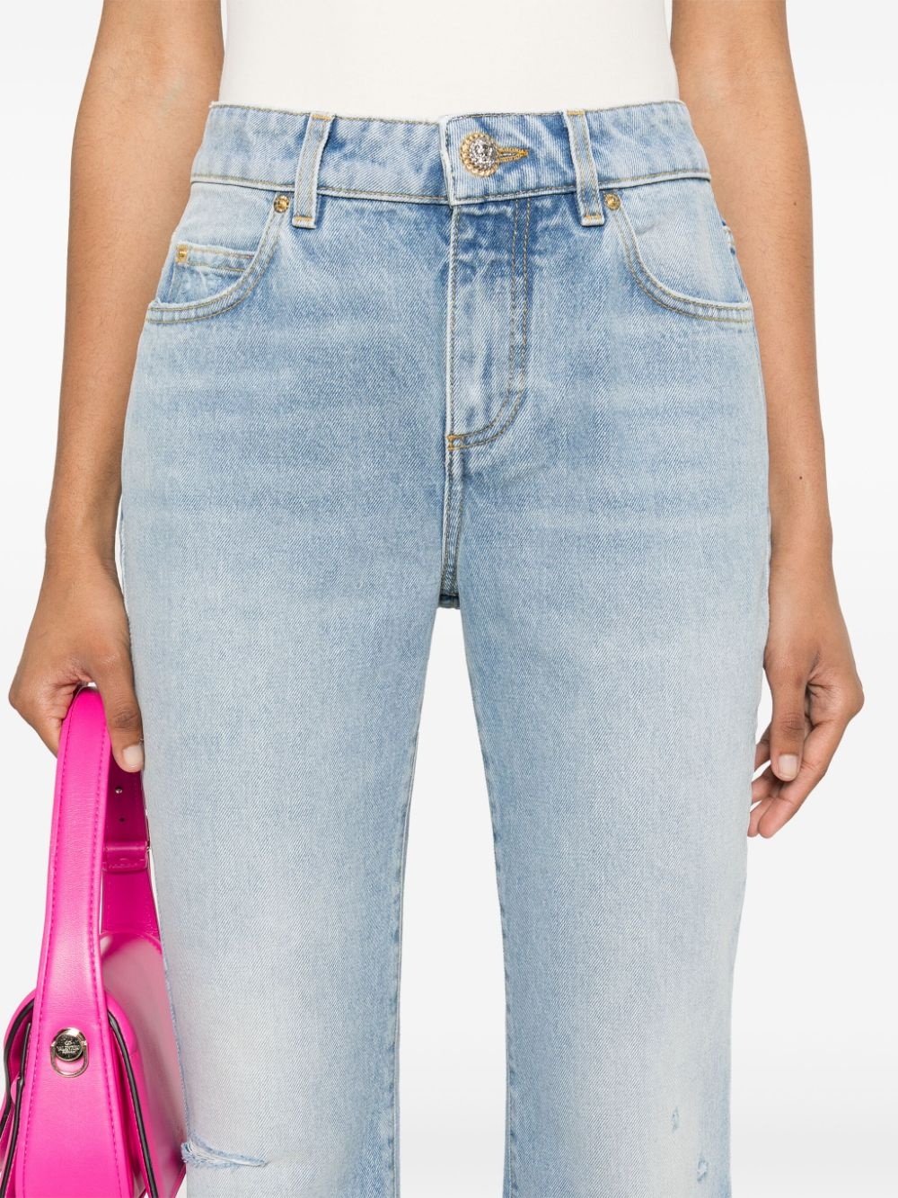 mid-rise flared jeans - 5