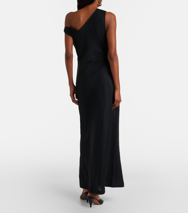 Sius asymmetric linen midi dress 5