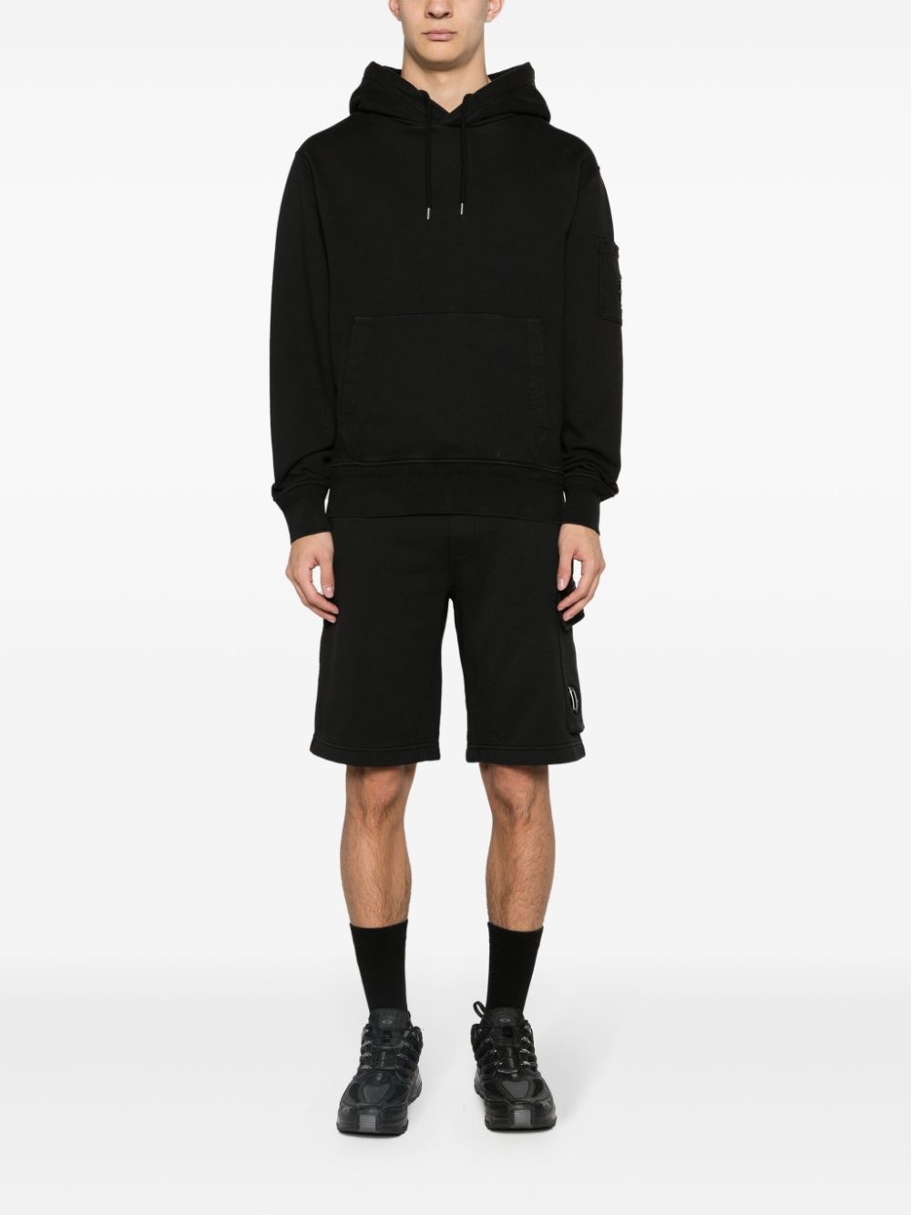 Diagonal cotton track shorts - 2