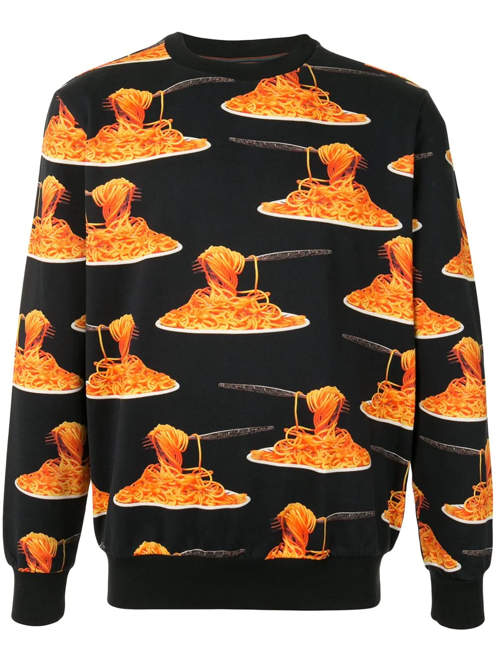 Spaghetti-print cotton sweatshirt - 1