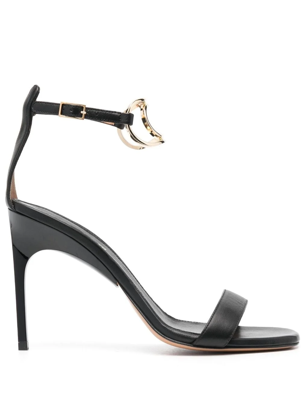 Pop Paperclip 105mm leather sandals - 1