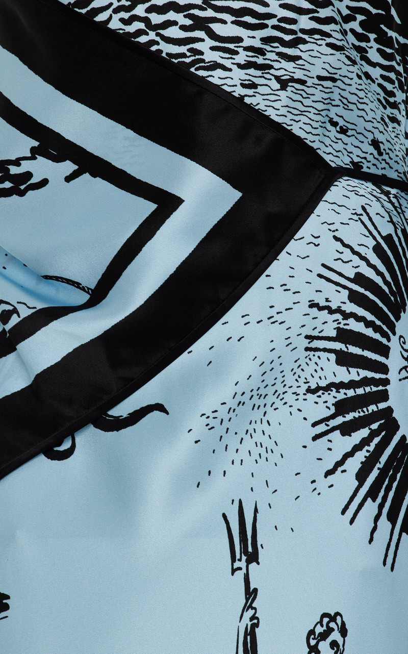 Dreamwood Silk Midi Dress blue 5