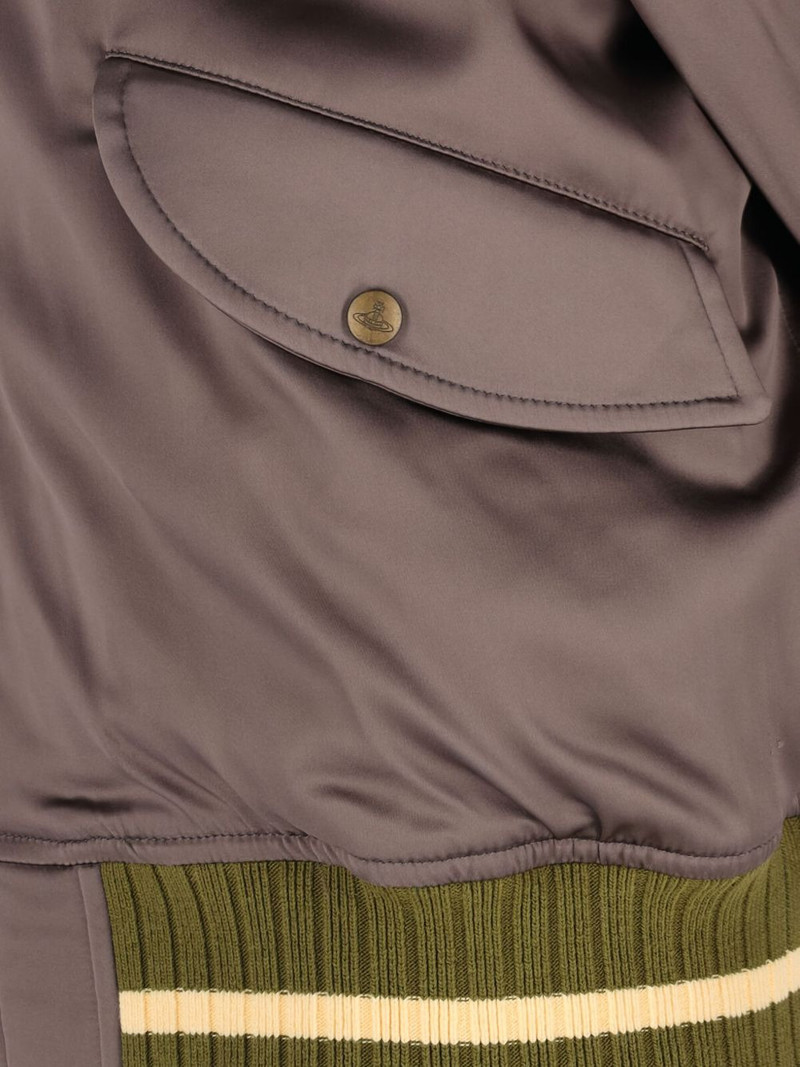 Vivienne Westwood zip-fastening ribbed-trim bomber jacket outlook