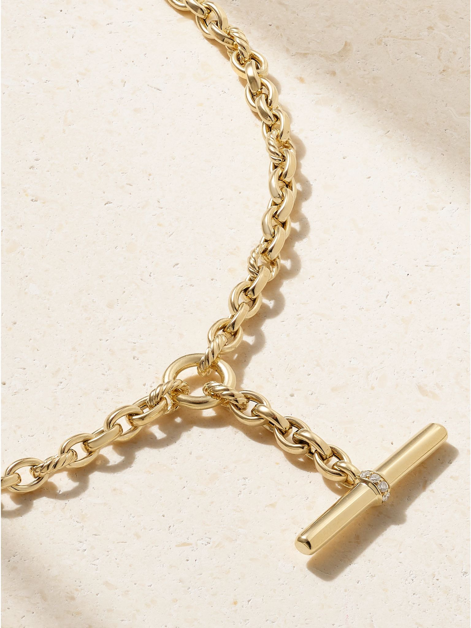 DY Mercer® 18-karat gold diamond necklace Gold - 4