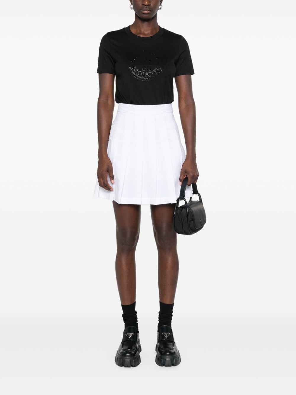 MONCLER Rhinestone Tシャツ Moncler T-shirt - Black - Prompt Shipping - Buy here | KW US