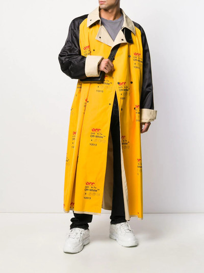 Off-White Industrial oversized trench coat outlook
