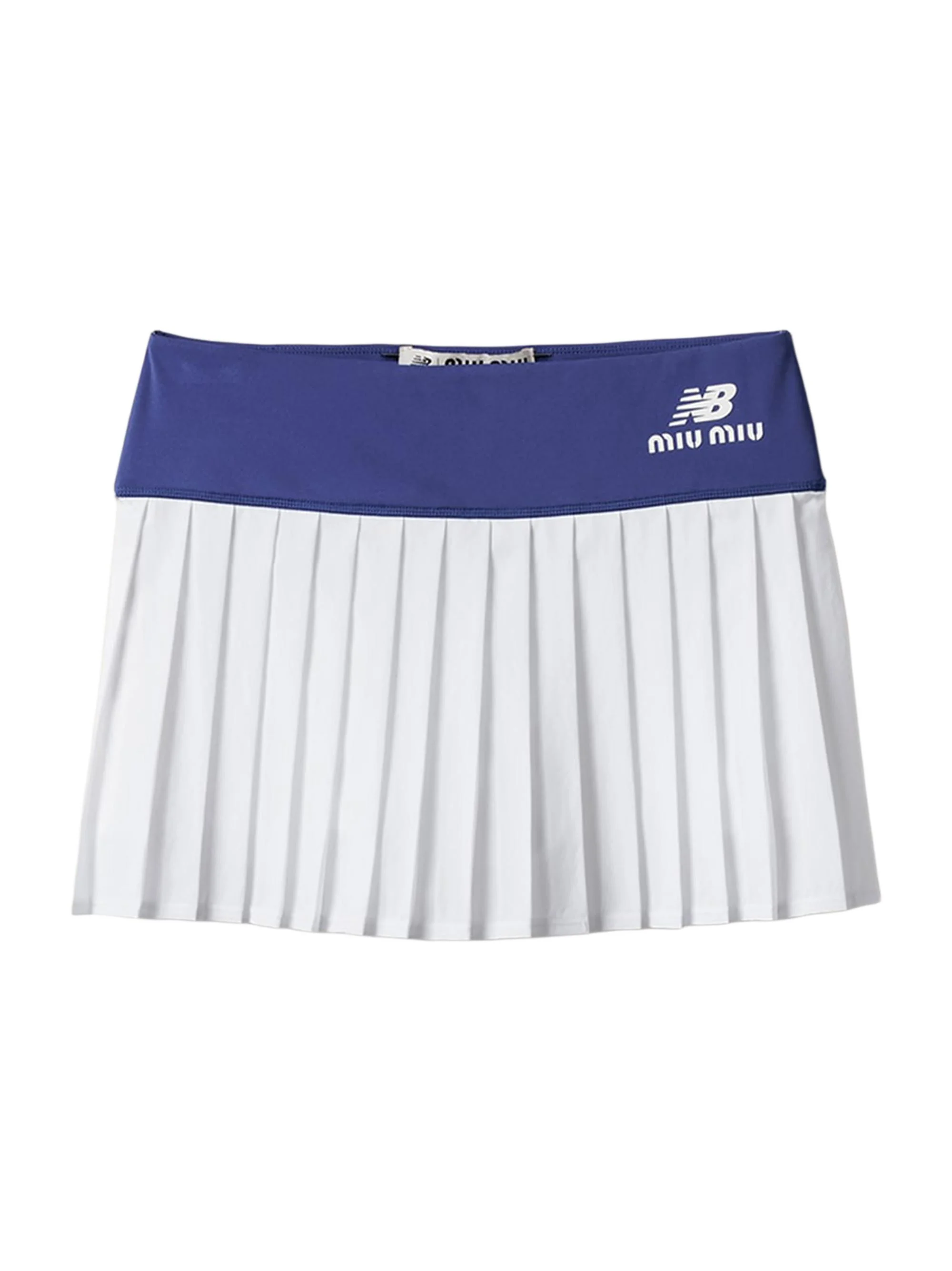 Women's New Balance X with Coco Gauff Stretch Technical Jersey Pleated Miniskirt - Blue - 1