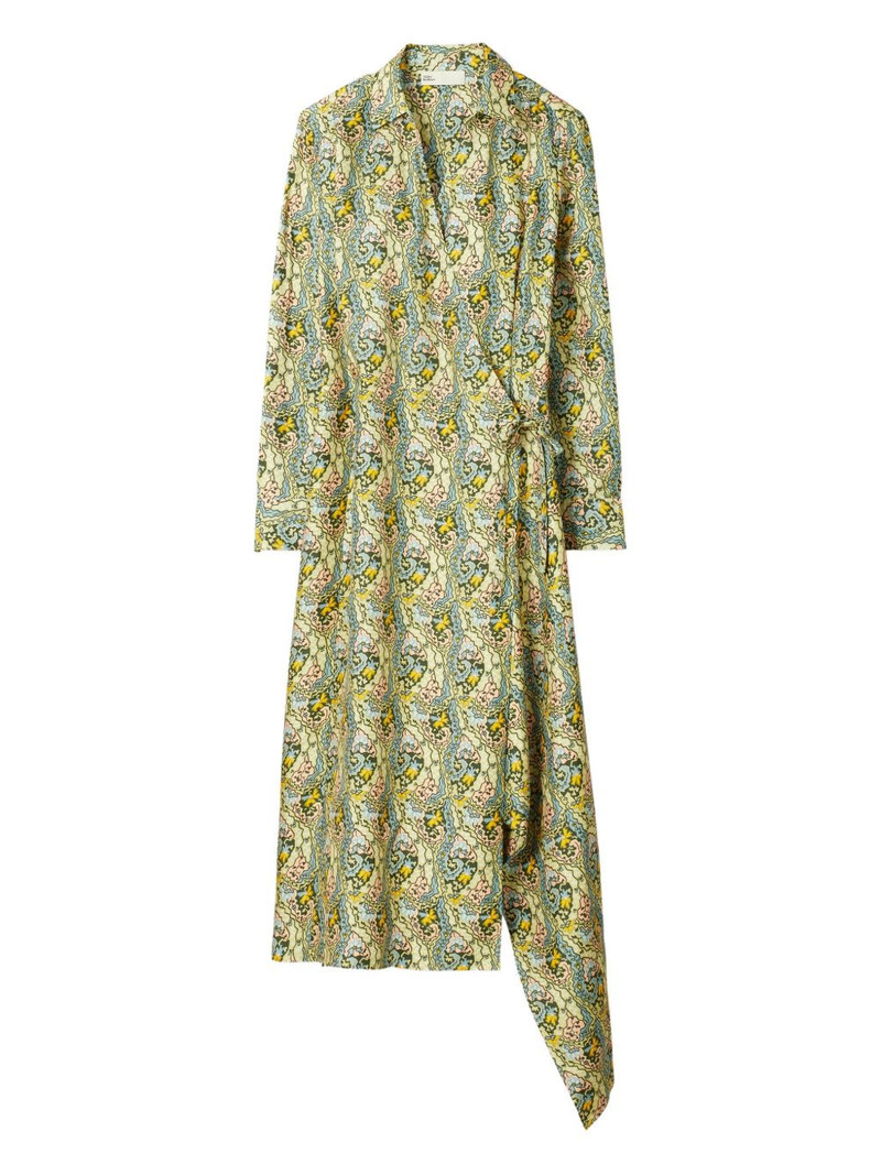 paisley-print wrap dress 1