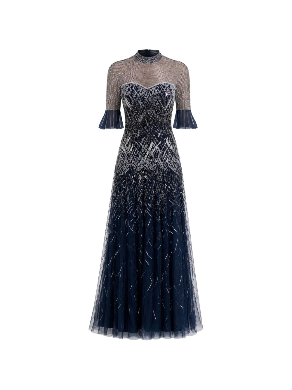 sequin-embellished gown - 1