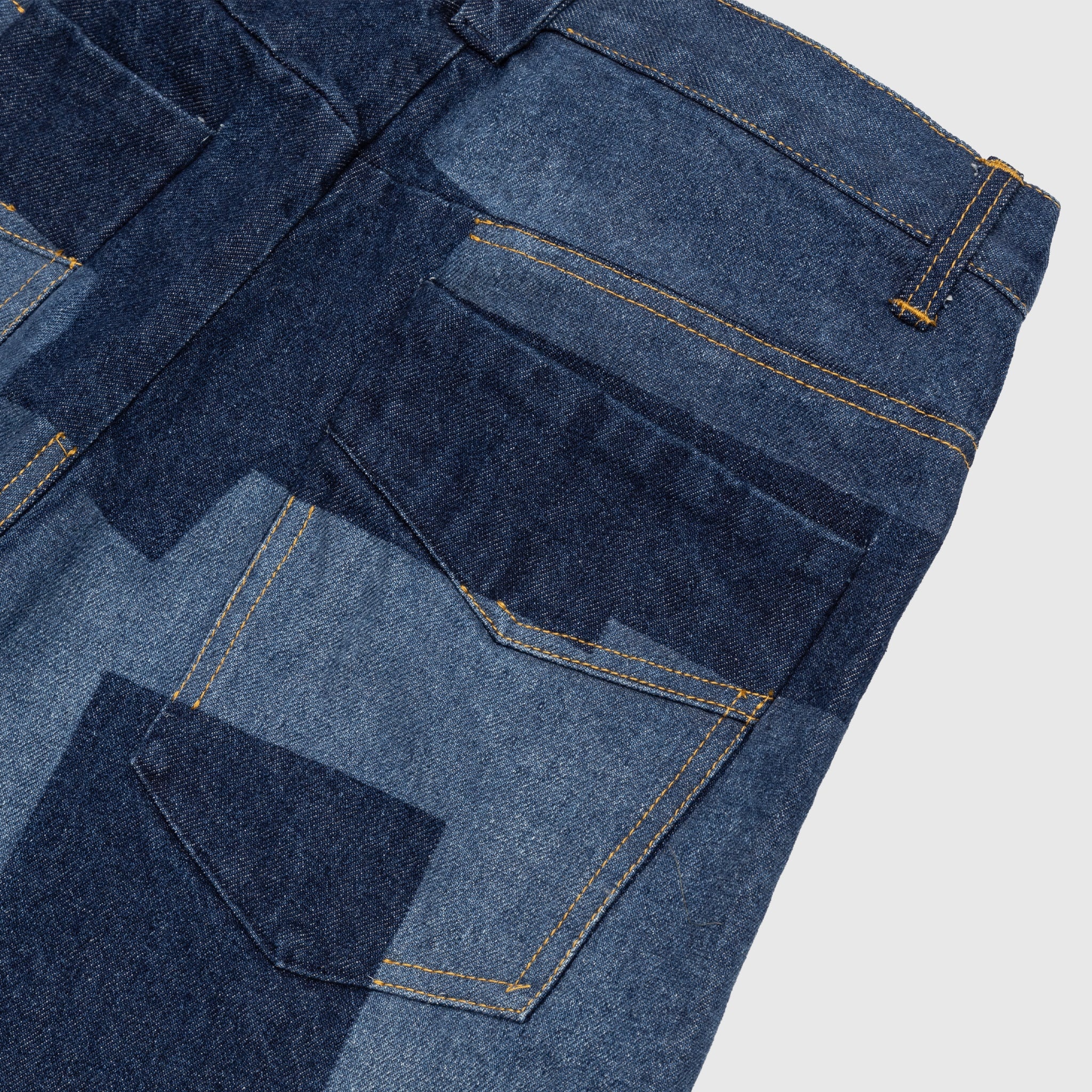14OZ GLITCH STITCH STRAIGHT DENIM - 6