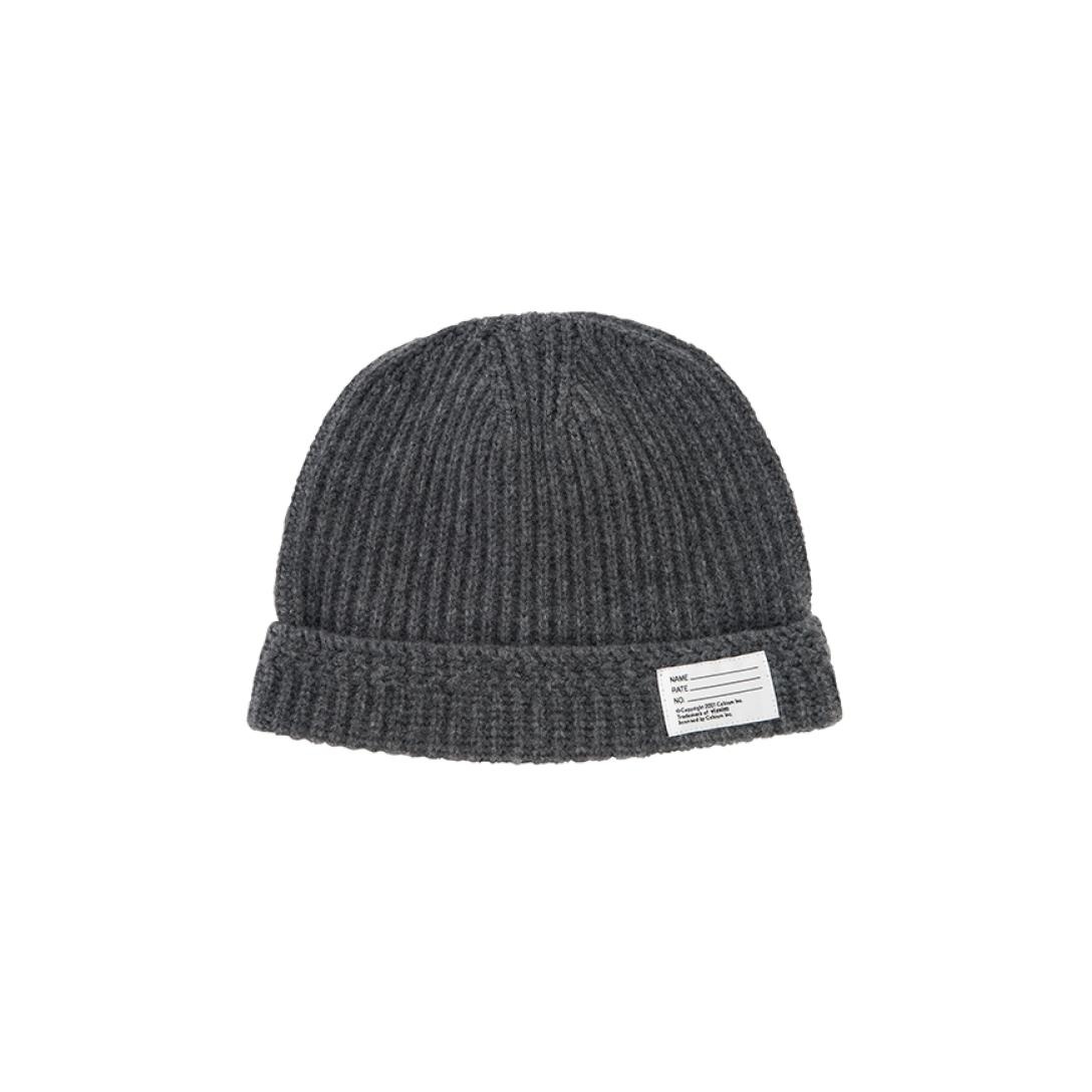 KNIT BEANIE (WOOL) GREY - 2