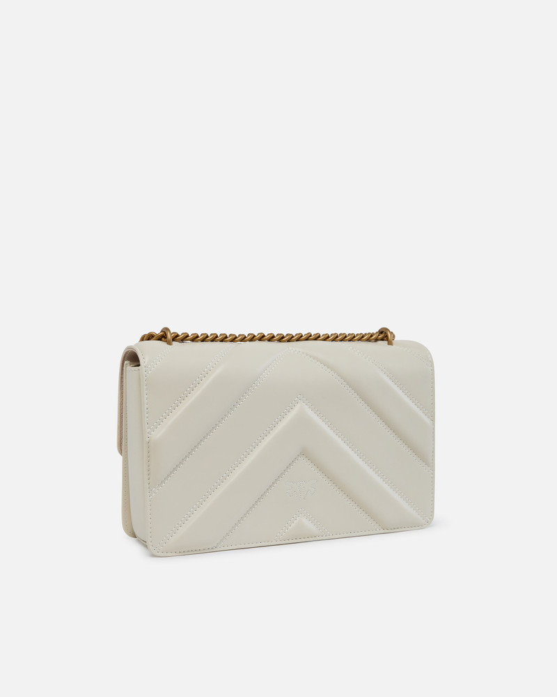 PINKO LOVE BAG QUILTED CROSSBODY BAG WITH CHEVRON MOTIF AND LOGO outlook