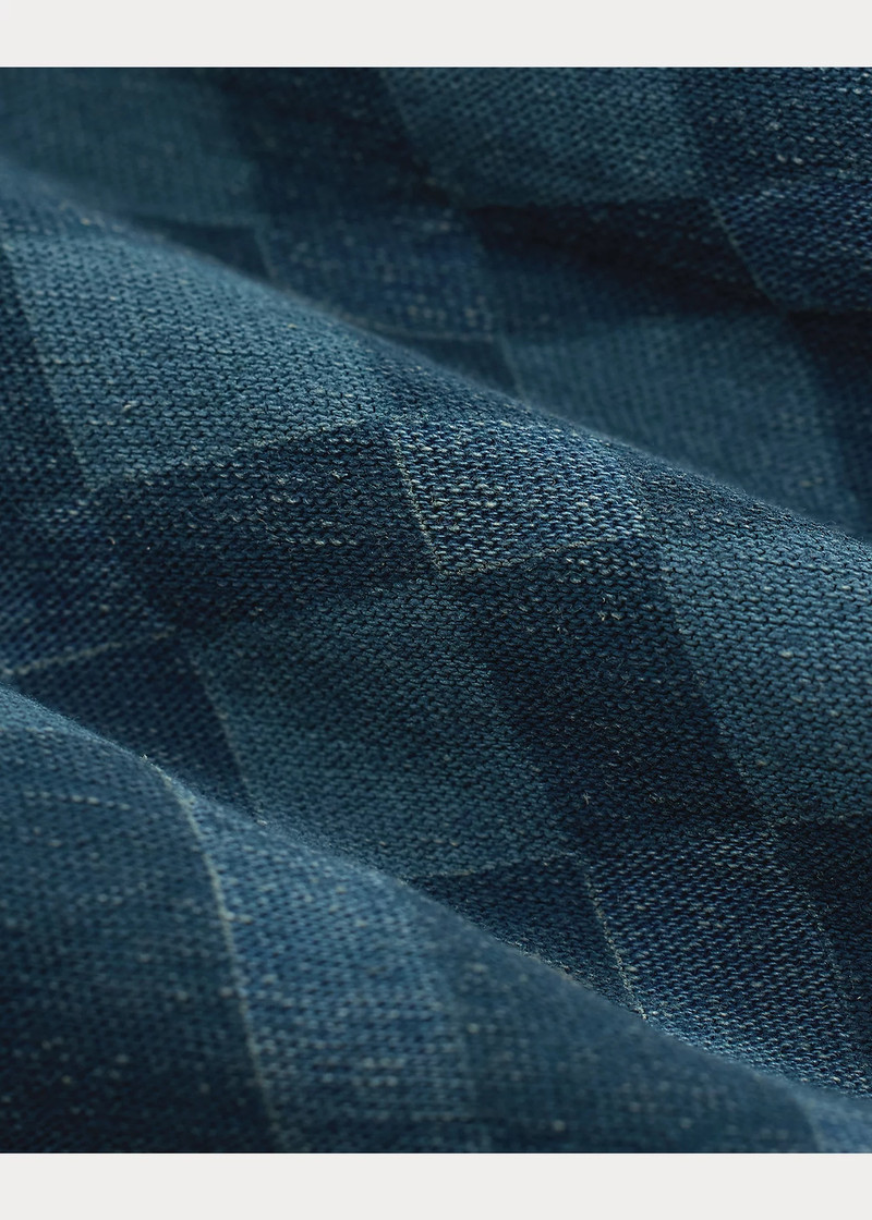 Indigo Plaid-Print Jersey Short 5