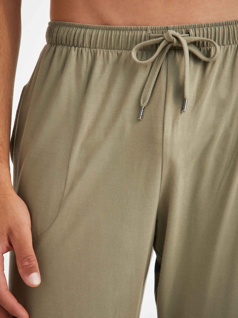 Men's Lounge Trousers Basel Micro Modal Stretch Khaki - 5