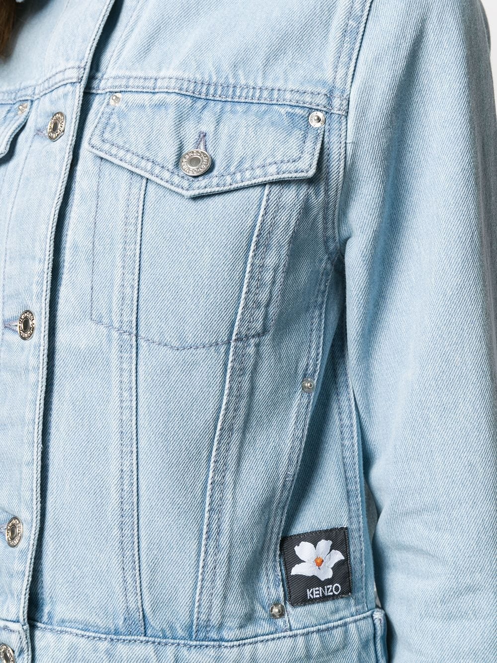 x Vans logo patch denim jacket - 5