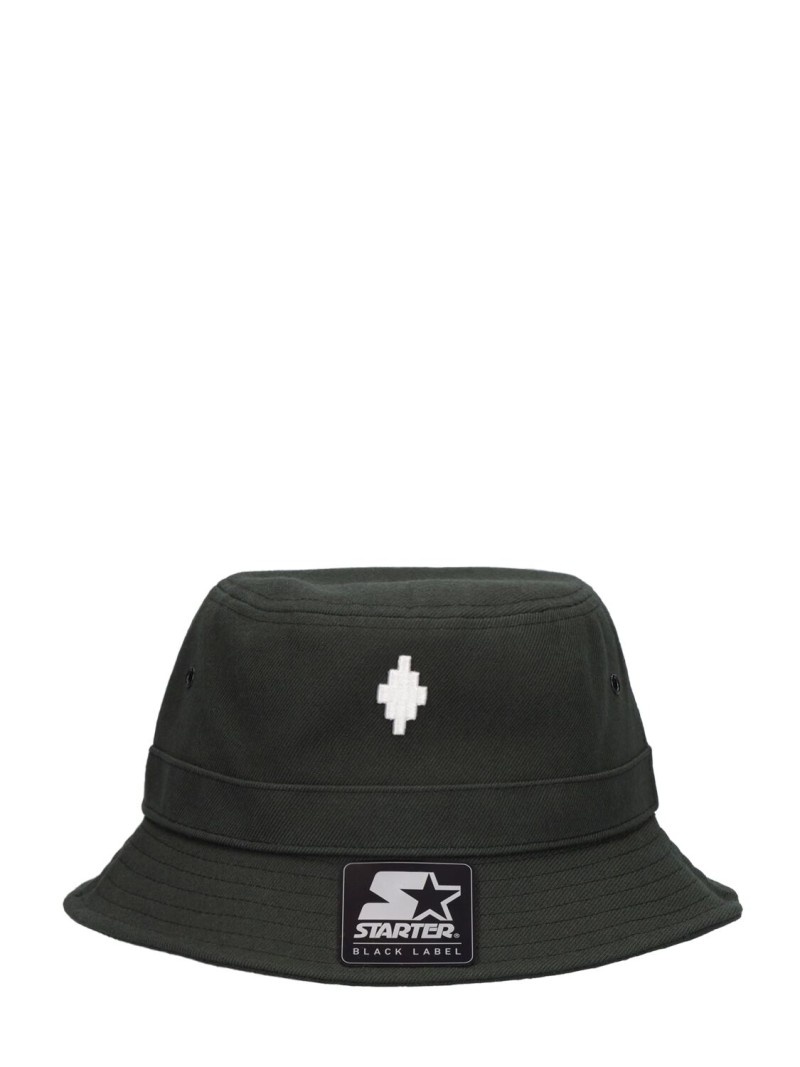 Cross logo embroidery cotton bucket hat - 1