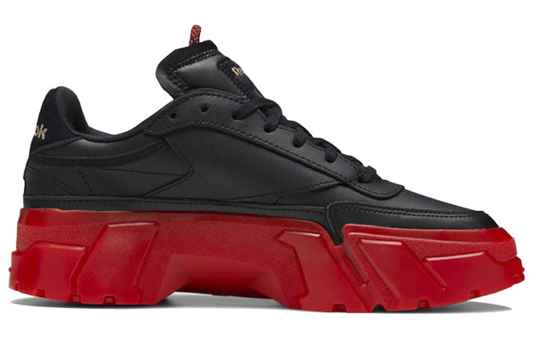 (WMNS) Reebok Club C Cardi B 'Black Vector Red' H05179 - 2
