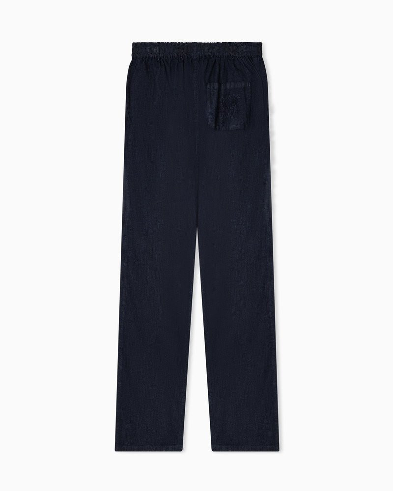 LIGHTWEIGHT DENIM DRAWSTRING TROUSERS 3