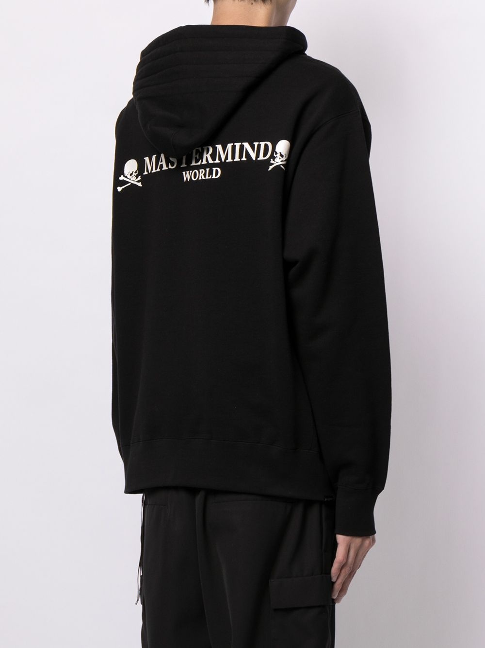 logo-print tassel-detail hoodie - 4