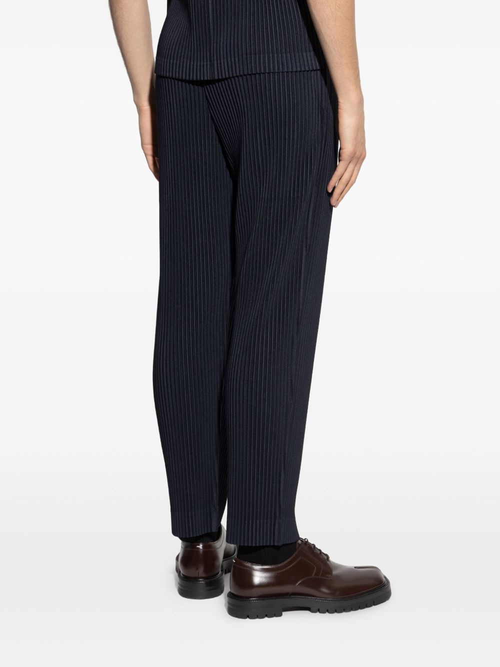 pleated straight-leg trousers - 4