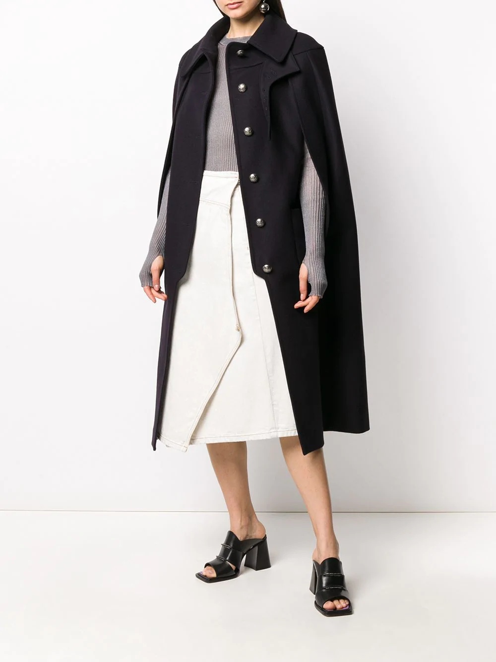 military arm slit coat - 2