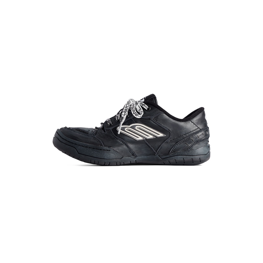 Men's Hamptons Worn-out Sneaker in Black - 4