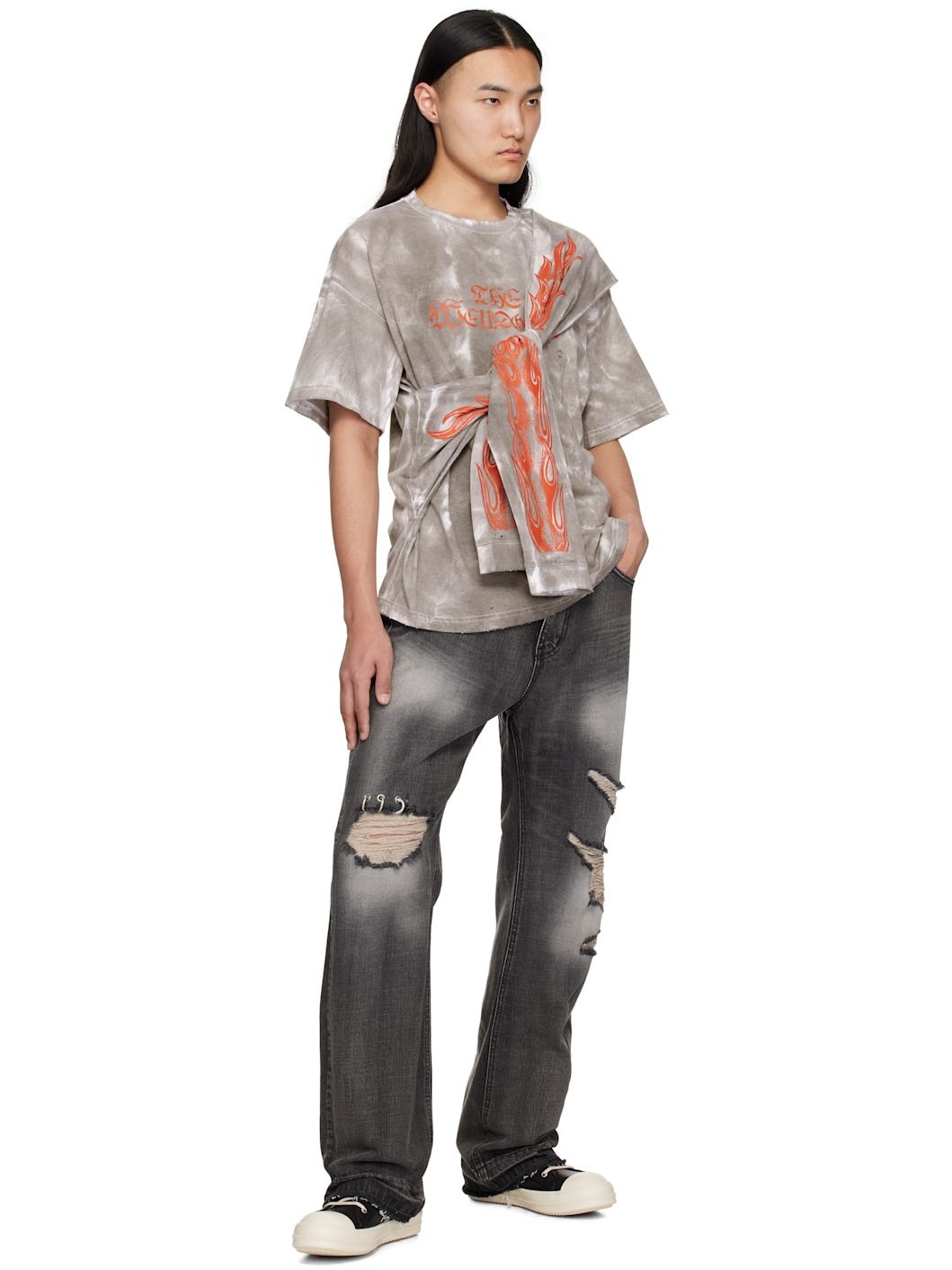 Gray Muddy 4 Sleeves T-shirt - 5