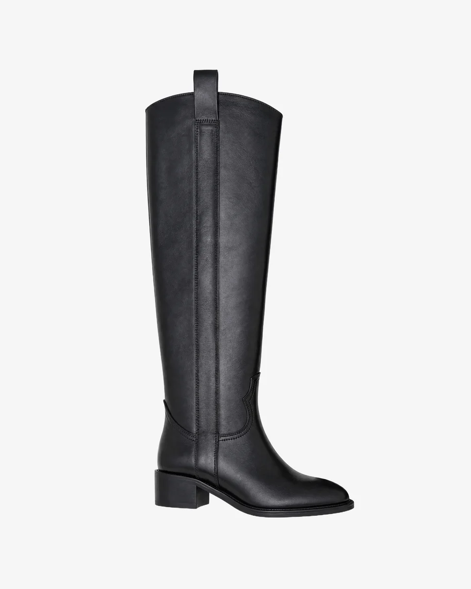 BLACK LEATHER BOOTS - 1