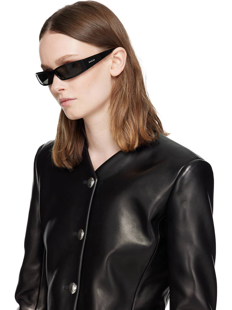 Black Rectangular Squared Sunglasses 4