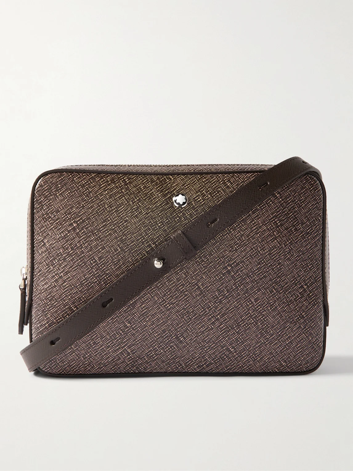 Cross-Grain Leather Messenger Bag - 1