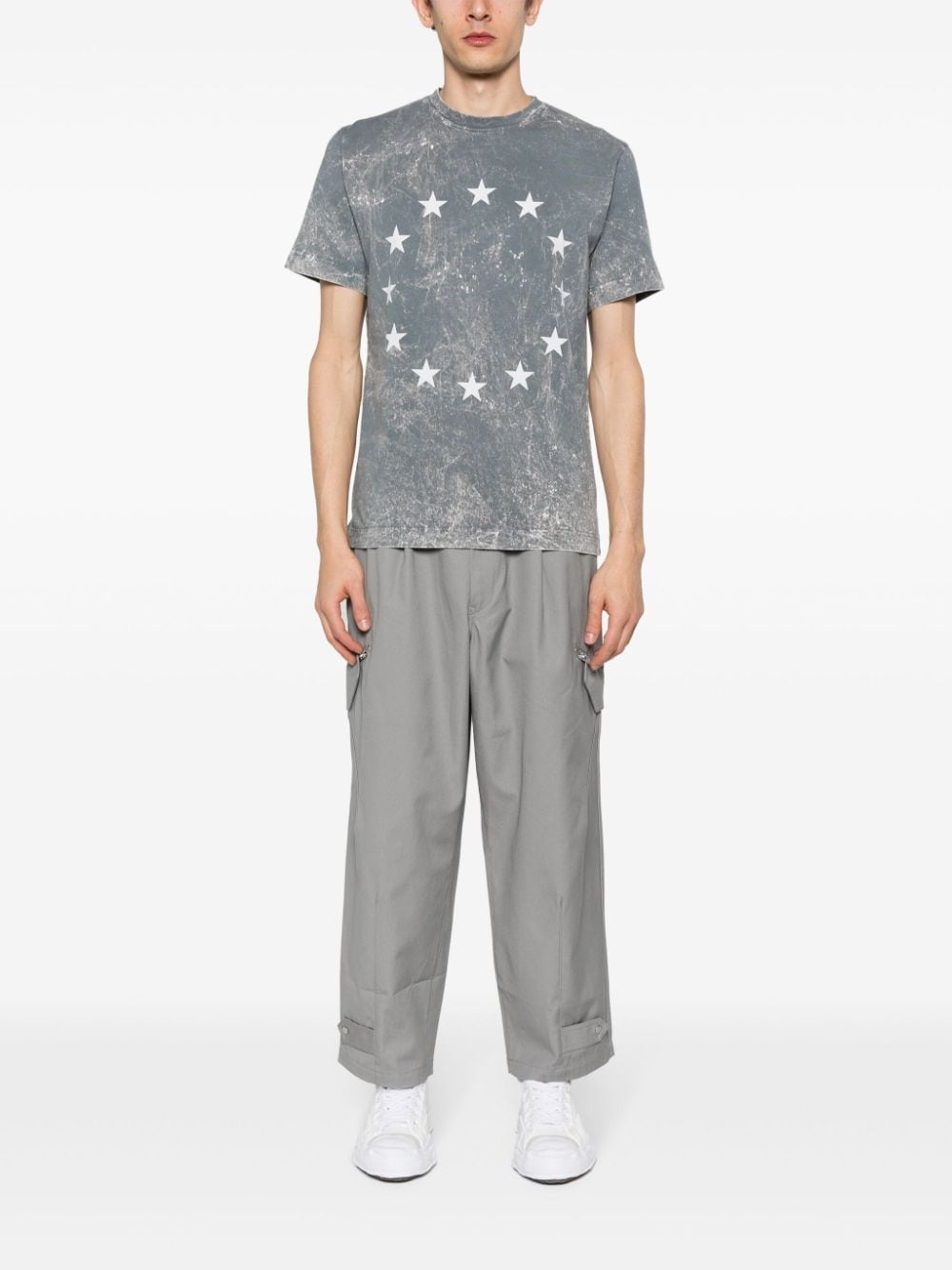 star-print cotton T-shirt - 2